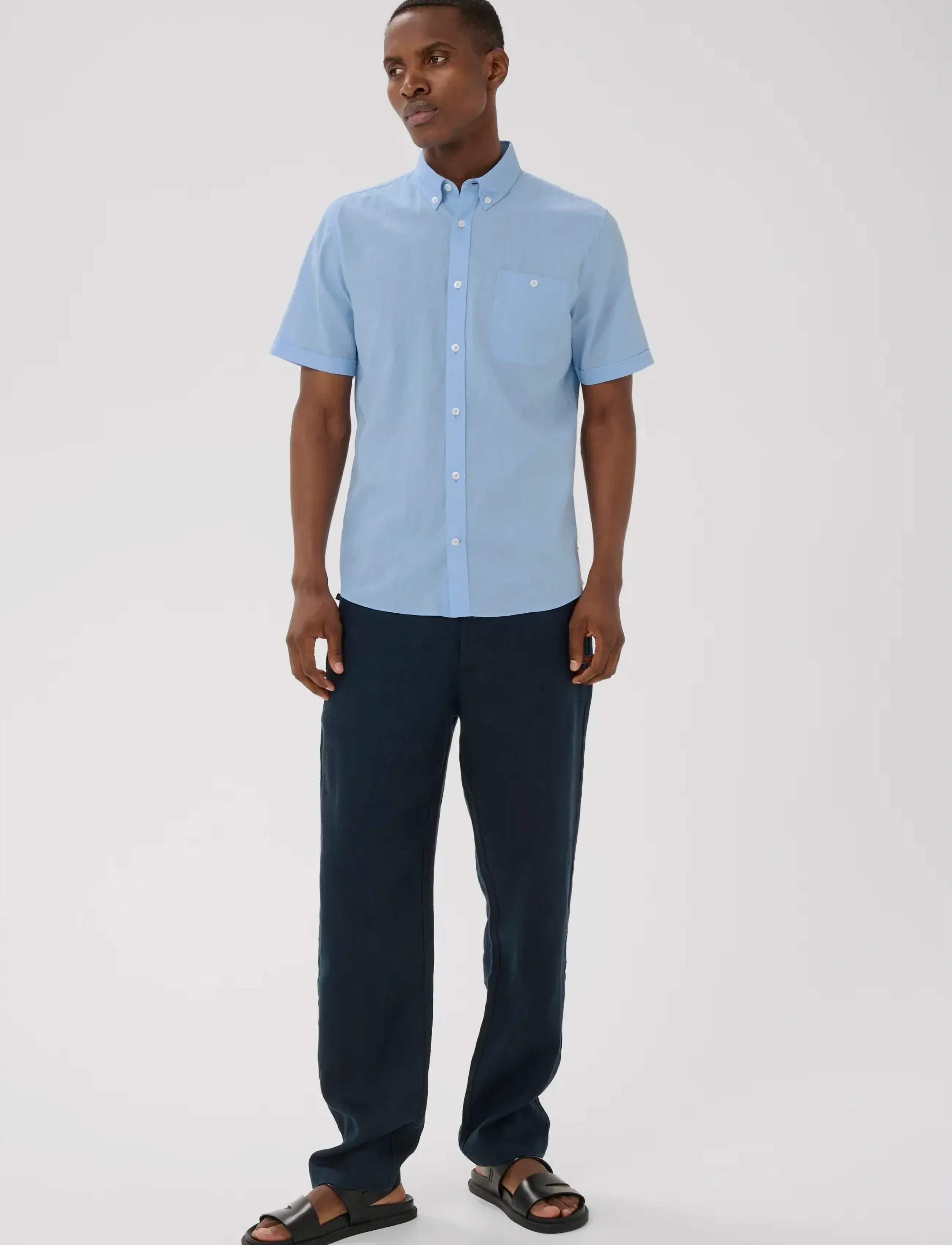 Matinique - MAtrostol BD SS - leinenhemden - chambray blue - 3