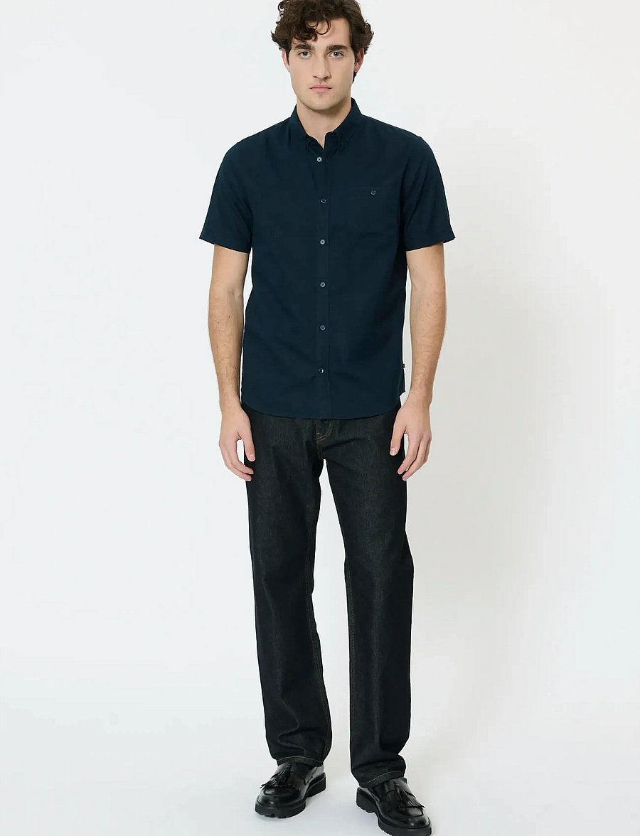 Matinique - MAtrostol BD SS - hørskjorter - dark navy - 2