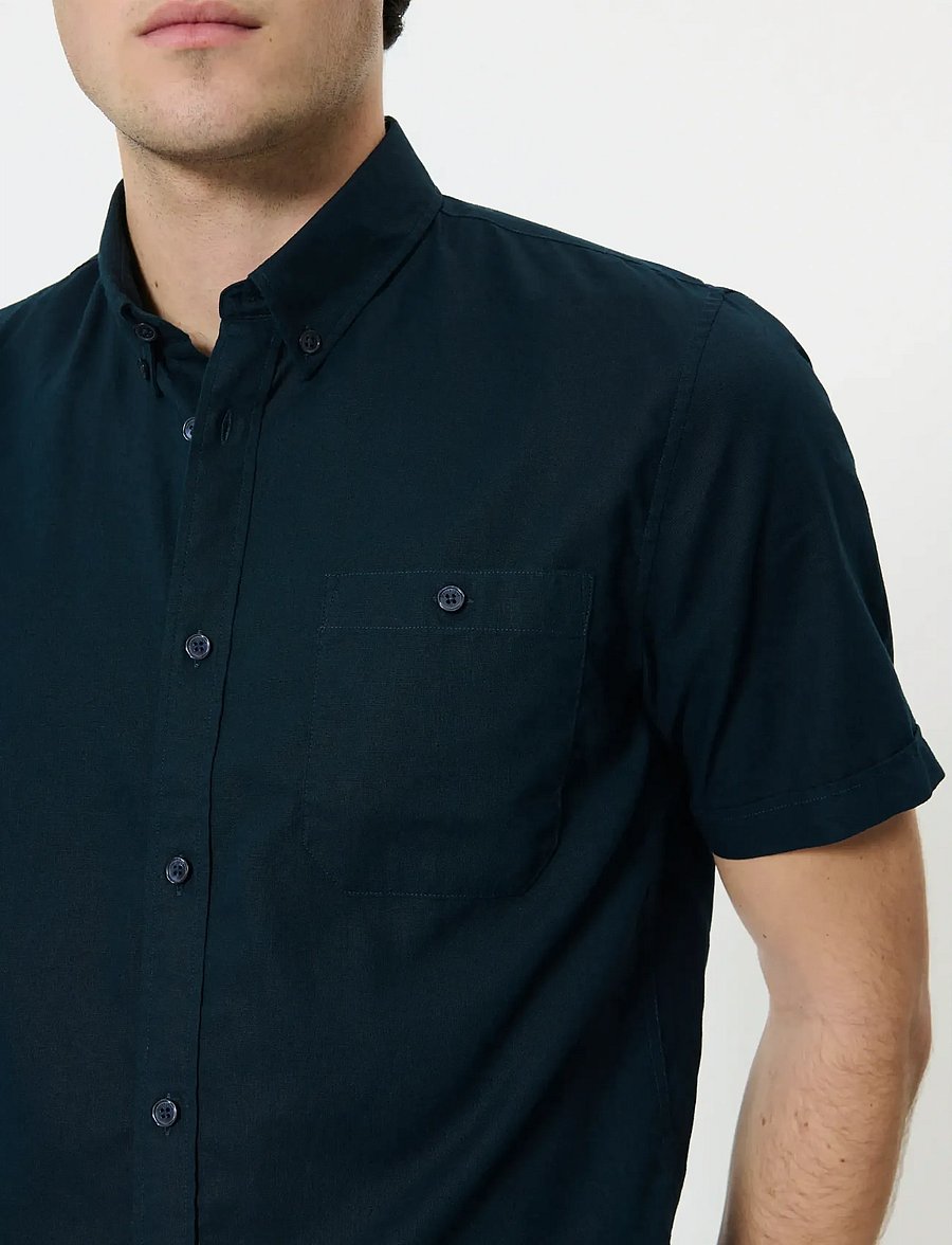 Matinique - MAtrostol BD SS - hørskjorter - dark navy - 4