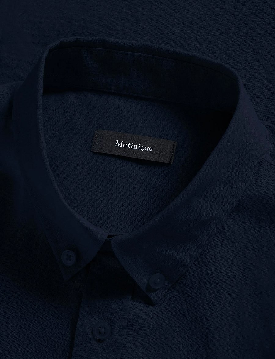 Matinique - MAtrostol BD SS - hørskjorter - dark navy - 5