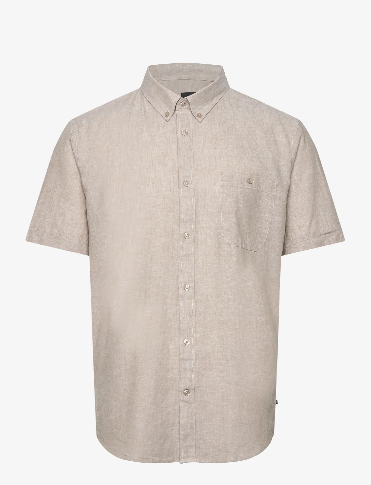 Matinique - MAtrostol BD SS - linen shirts - khaki - 0