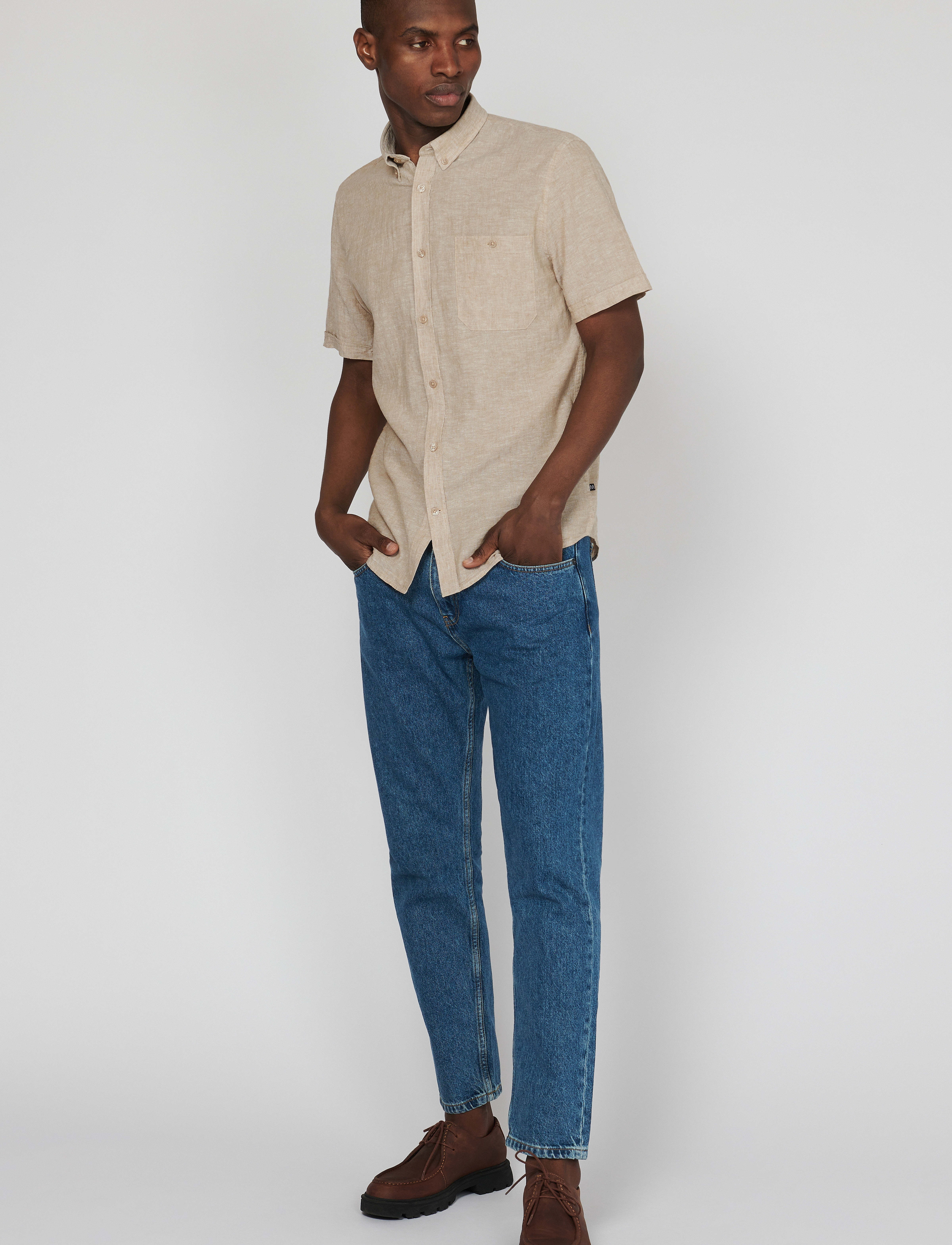 Matinique - MAtrostol BD SS - linen shirts - khaki - 3