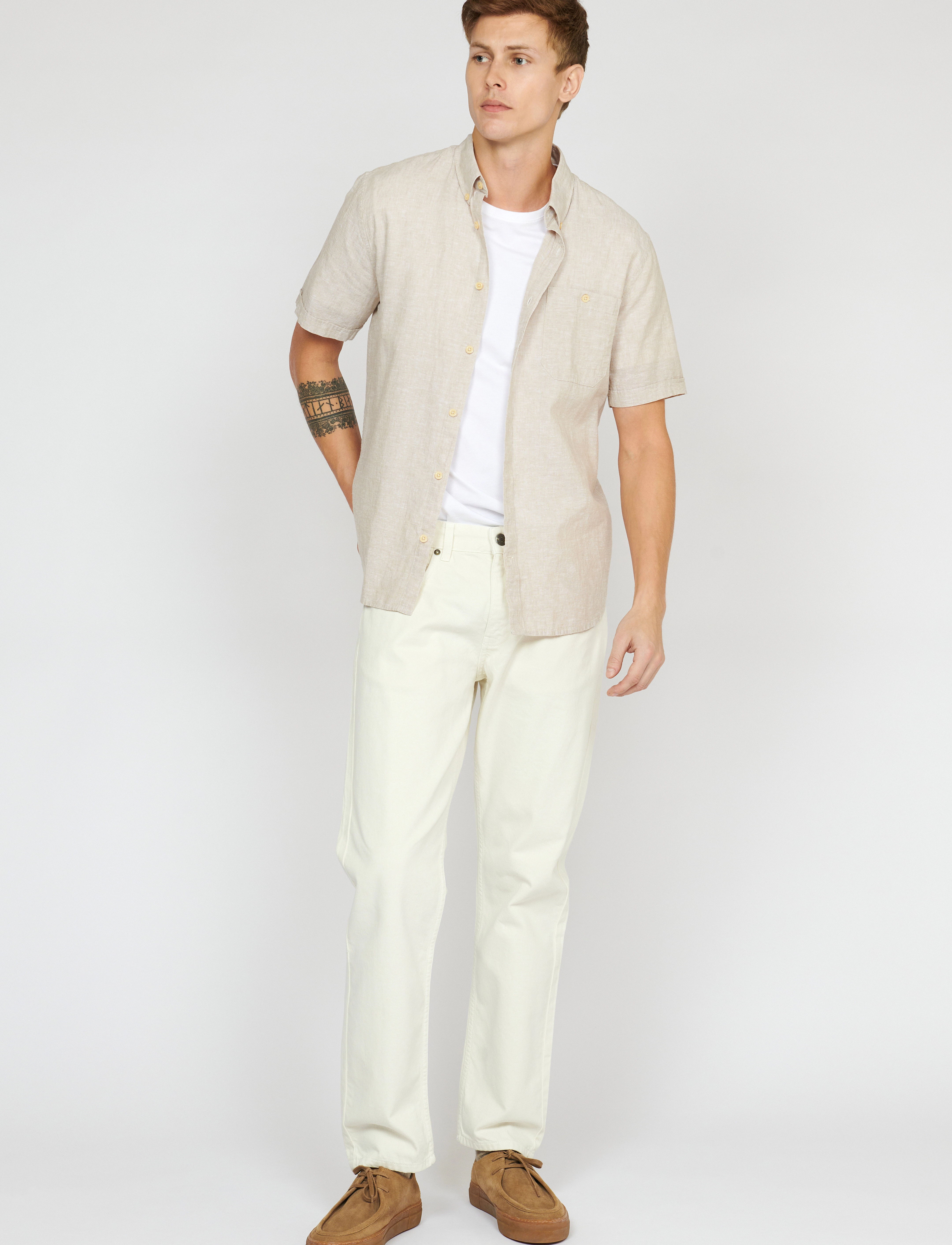Matinique - MAtrostol BD SS - leinenhemden - plaza taupe - 3