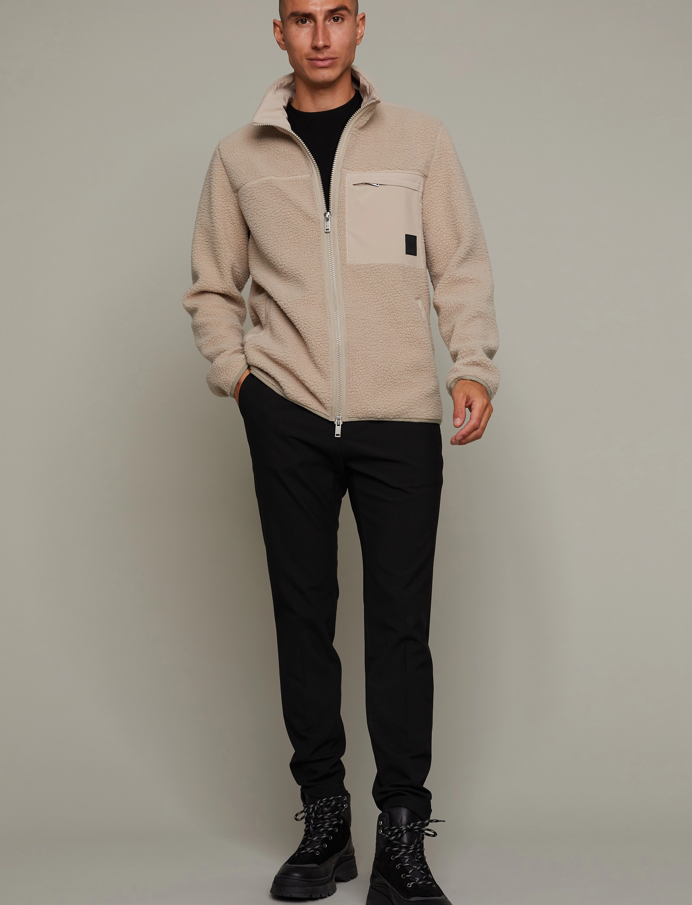Matinique - MAisaac Zipper - sweatshirts - simply taupe - 3