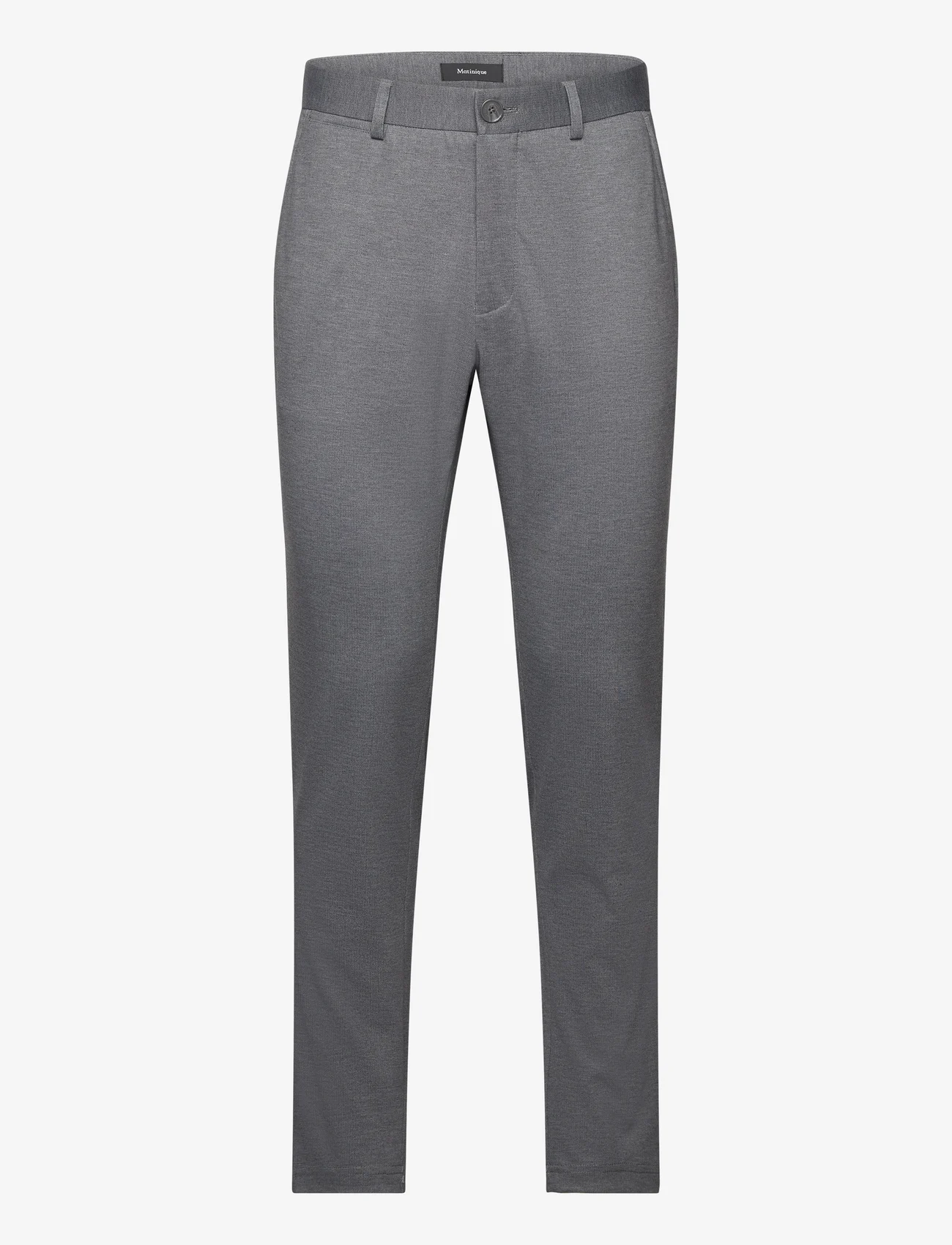 Matinique - MAliam Jersey Pant - jakkesætsbukser - medium grey melange - 0