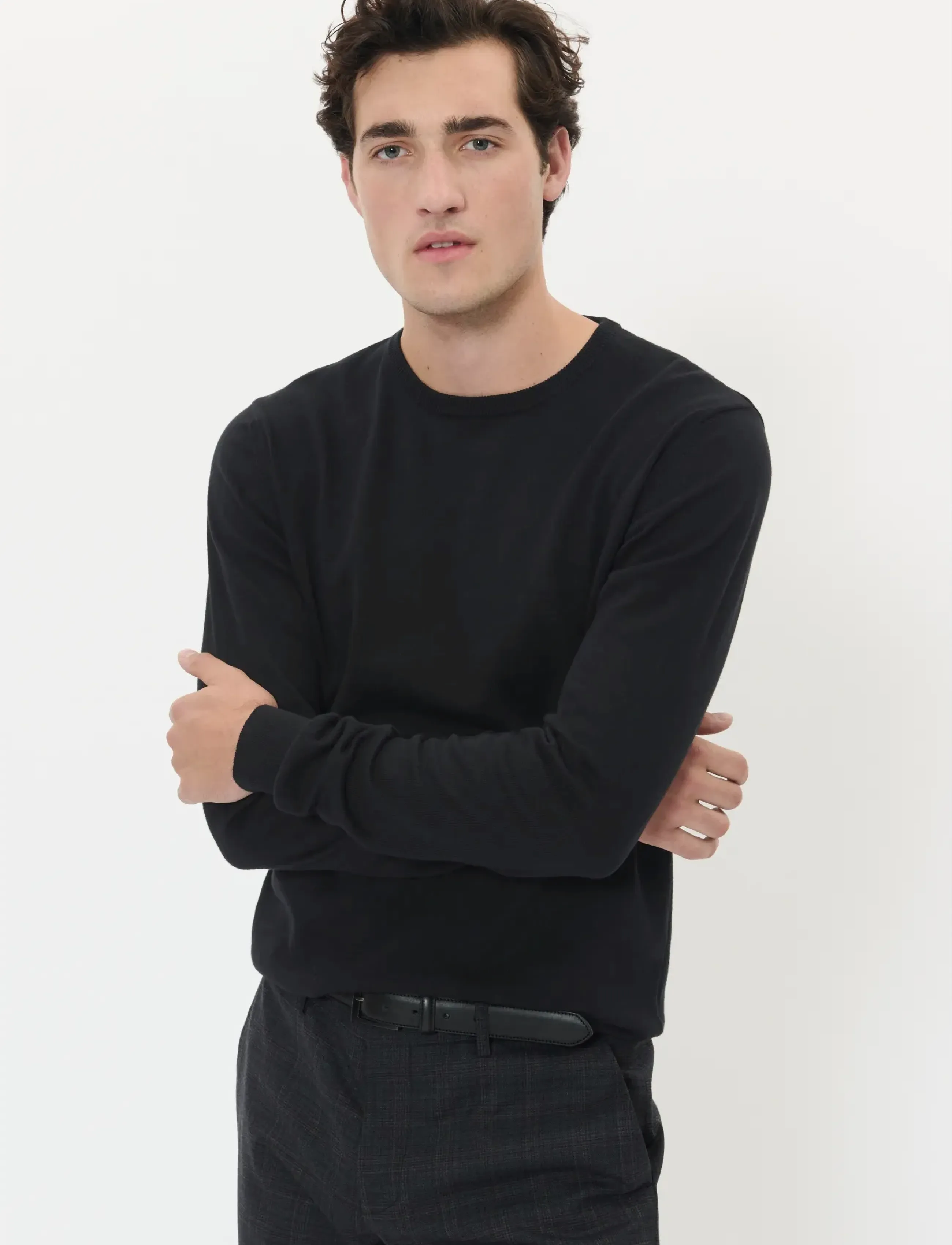 Matinique Majones, L, Knitwear, Schwarz - Round Necks, Männerswear