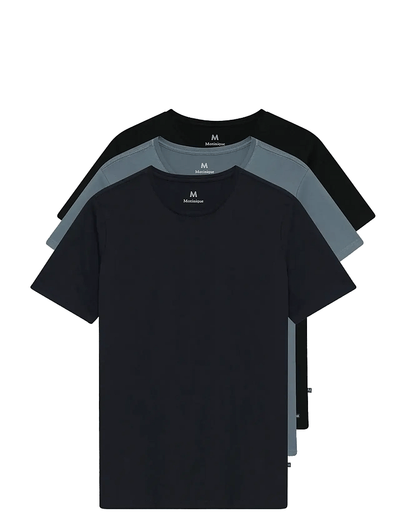Matinique - MAJermane 3-pack - multipack t-shirts - black/dk navy/stormy weather - 1