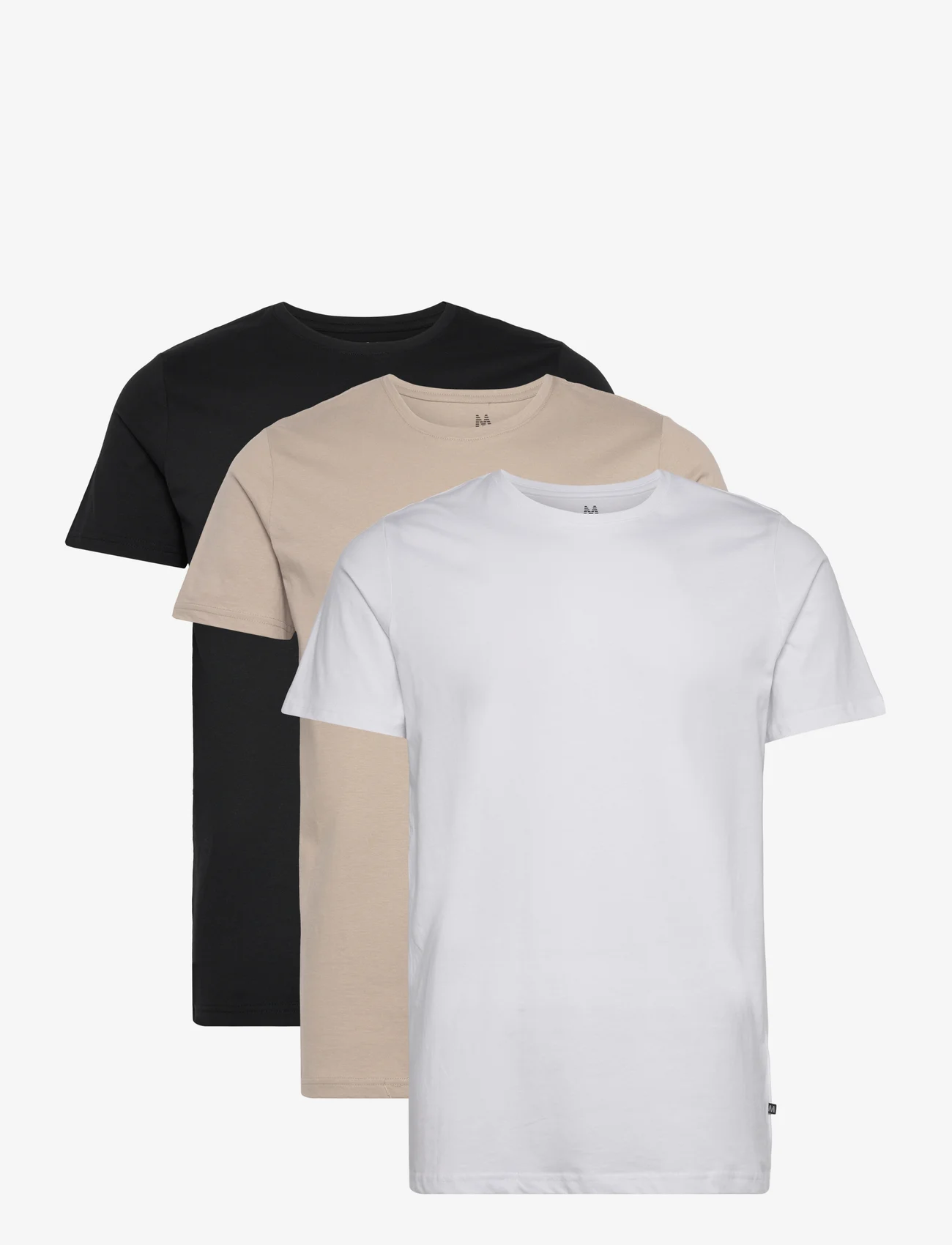 Matinique - MAJermane 3-pack - basis-t-skjorter - black / white / simply taupe - 0