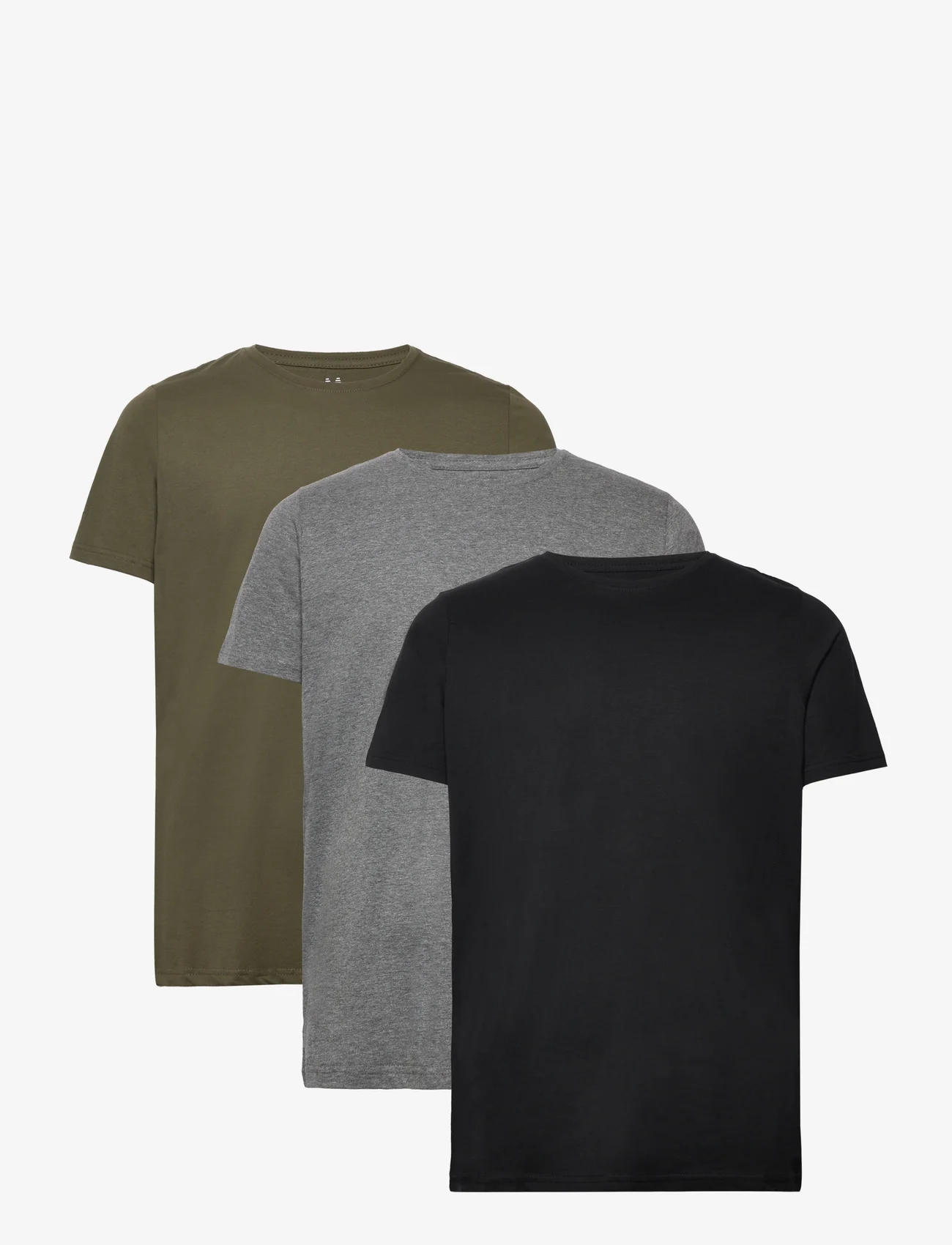 Matinique - MAJermane 3-pack - basic t-shirts - black/m. grey/olive - 0