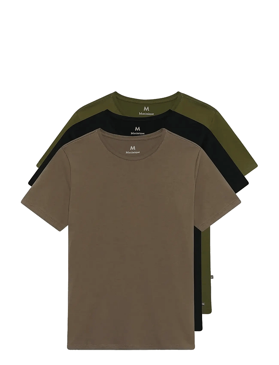 Matinique - MAJermane 3-pack - t-särkide multipakk - black/olive night/morel - 1