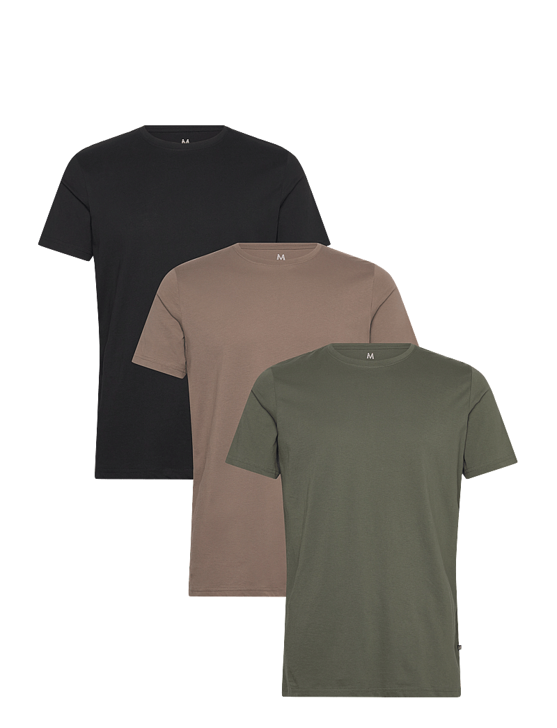 Matinique - MAJermane 3-pack - multipack t-shirts - black/thyme/walnut - 0