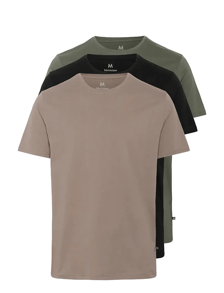 Matinique - MAJermane 3-pack - t-shirts im multipack - black/thyme/walnut - 0