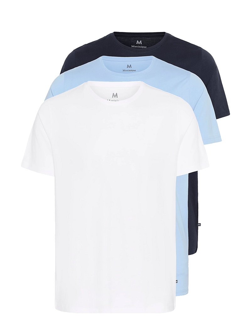 Matinique - MAJermane 3-pack - multipack t-shirts - white/navy/glacier - 0