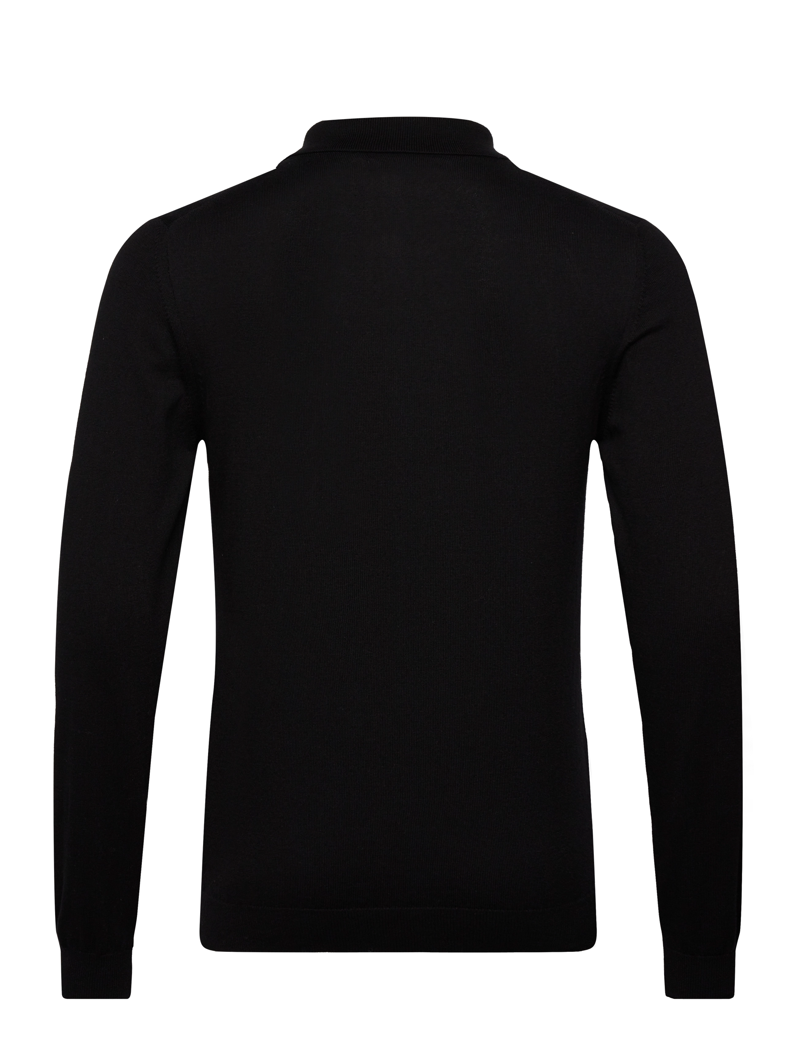 Matinique - MAklint OC - langärmelige gestrickte polohemden - black - 2