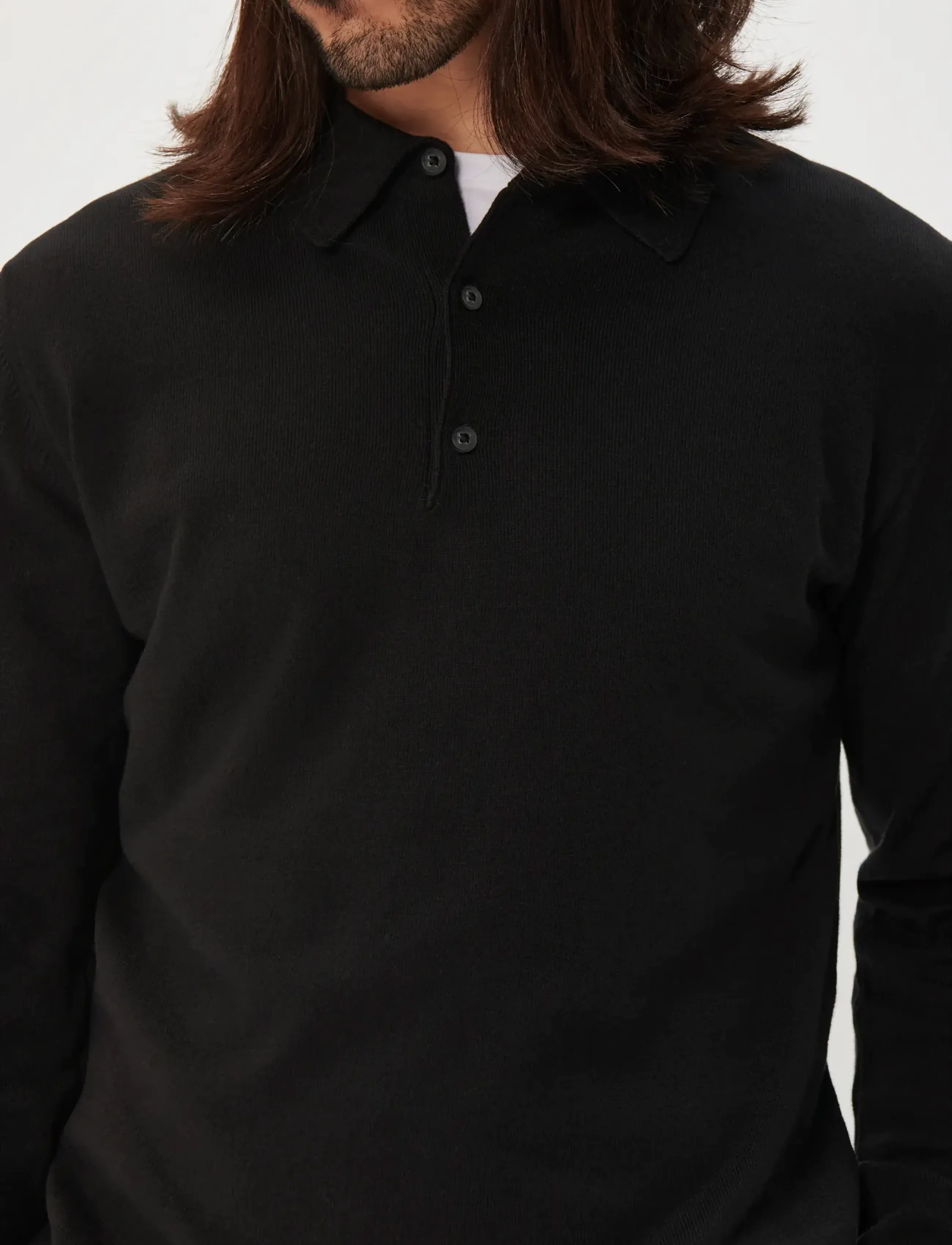 Matinique - MAklint OC - langärmelige gestrickte polohemden - black - 5