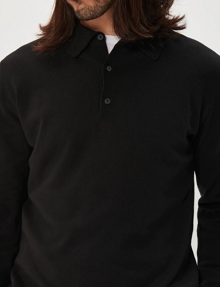 Matinique - MAklint OC - pikkade varrukatega kootud polod - black - 5