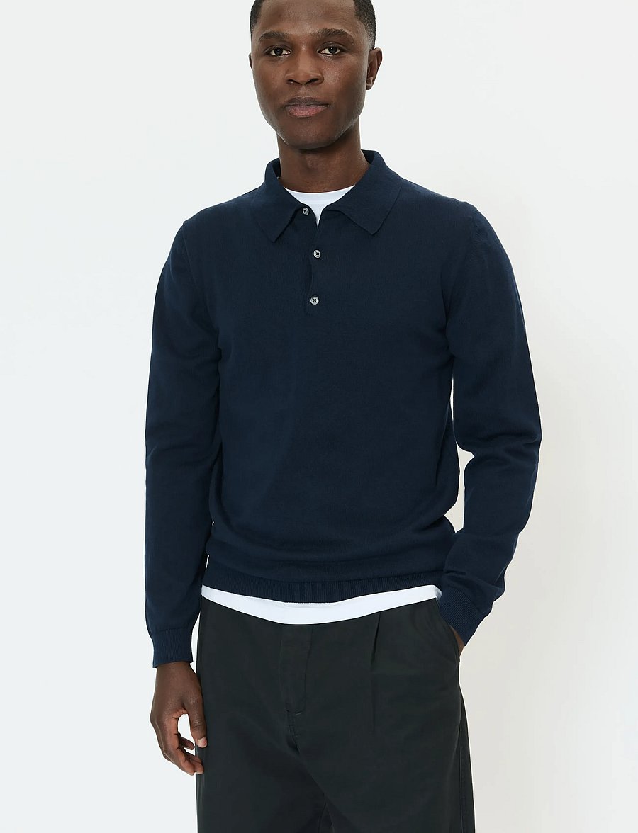 Matinique - MAklint OC - pikkade varrukatega kootud polod - dark navy - 0