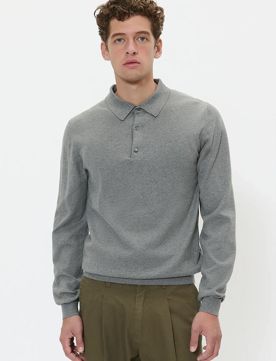 Matinique - MAklint OC - pikkade varrukatega kootud polod - medium grey melange - 0