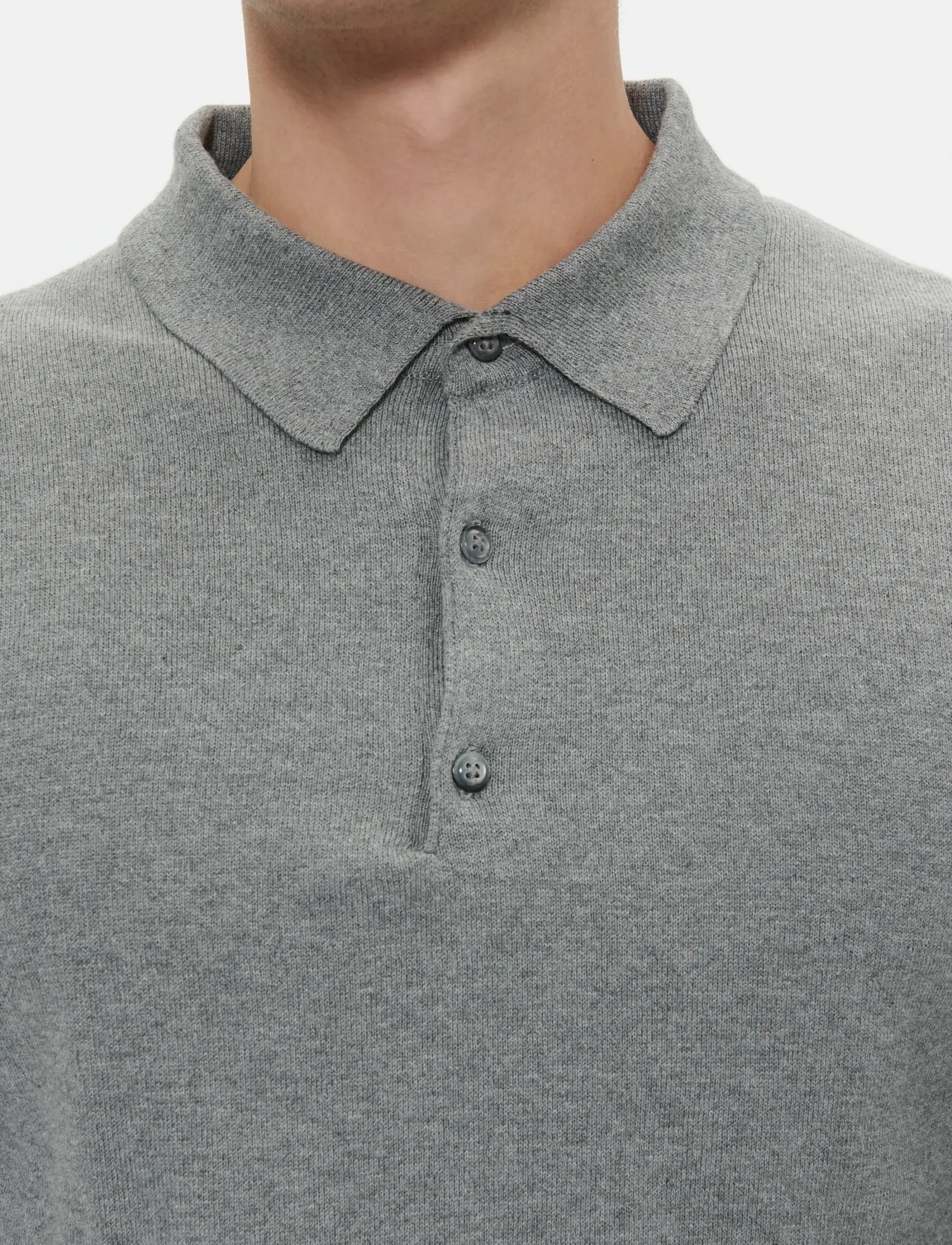 Matinique - MAklint OC - stickade pikéer - medium grey melange - 5