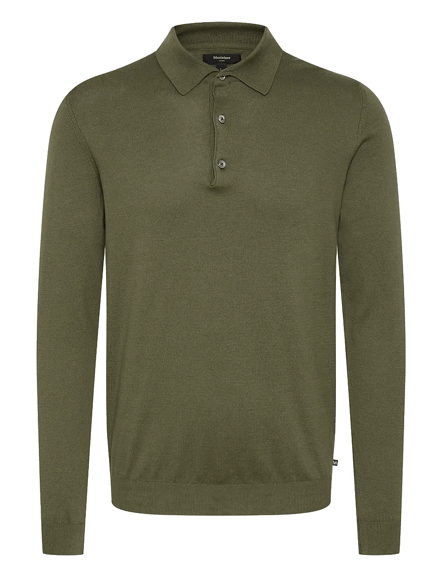 Matinique - MAklint OC - pikkade varrukatega kootud polod - olive night - 1