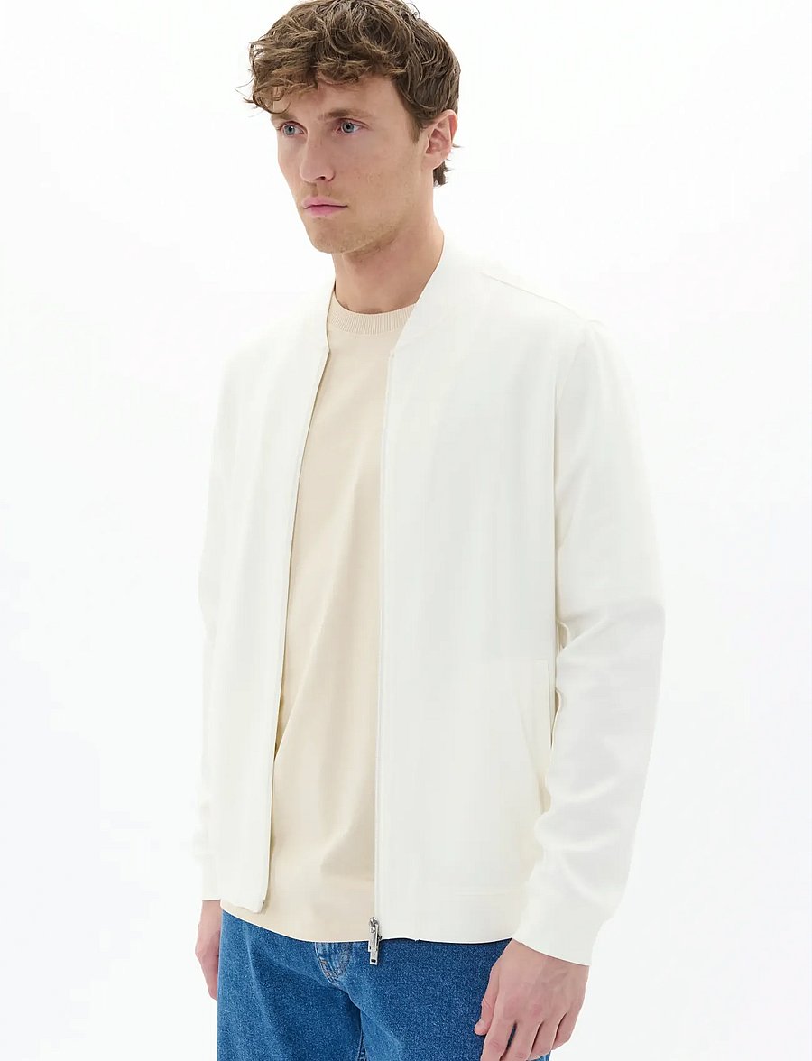 Matinique - MAcallum Zipper - pullover mit durchgehendem reißverschluss - off white - 0