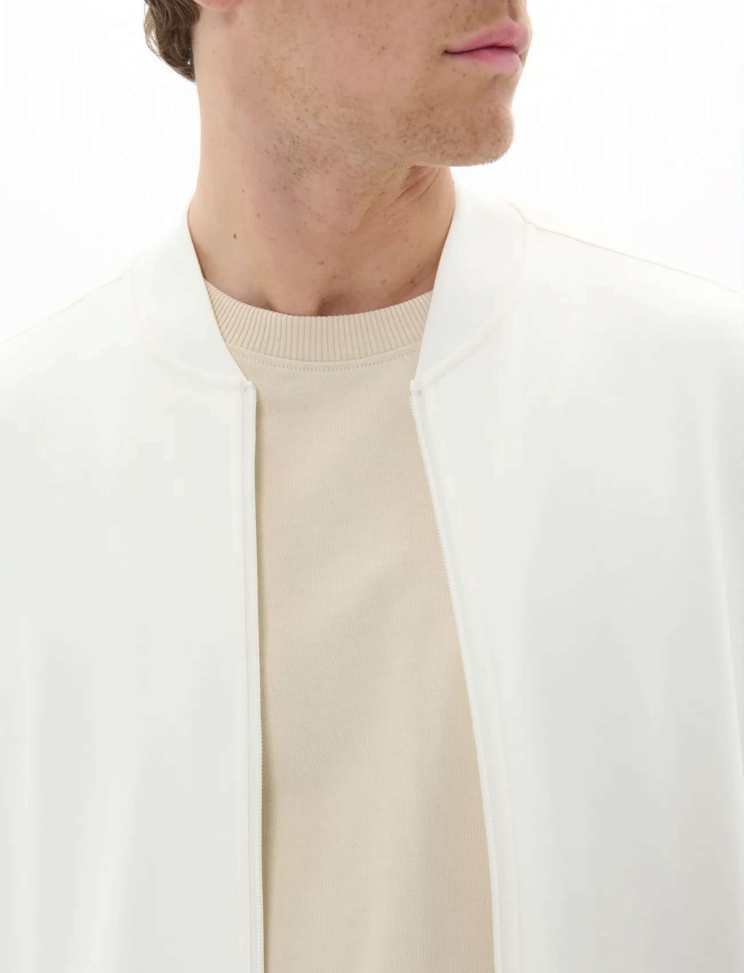 Matinique - MAcallum Zipper - pullover mit durchgehendem reißverschluss - off white - 5