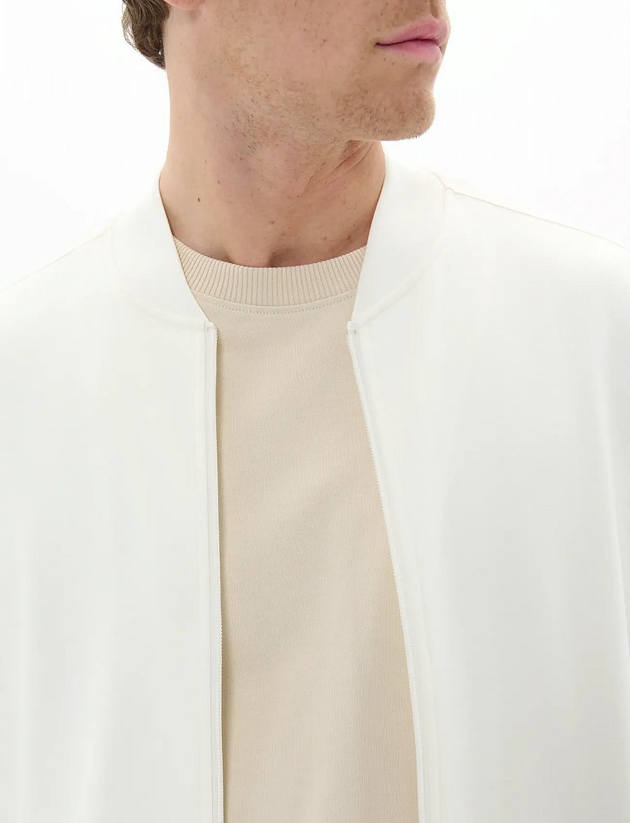 Matinique - MAcallum Zipper - pullover mit durchgehendem reißverschluss - off white - 5