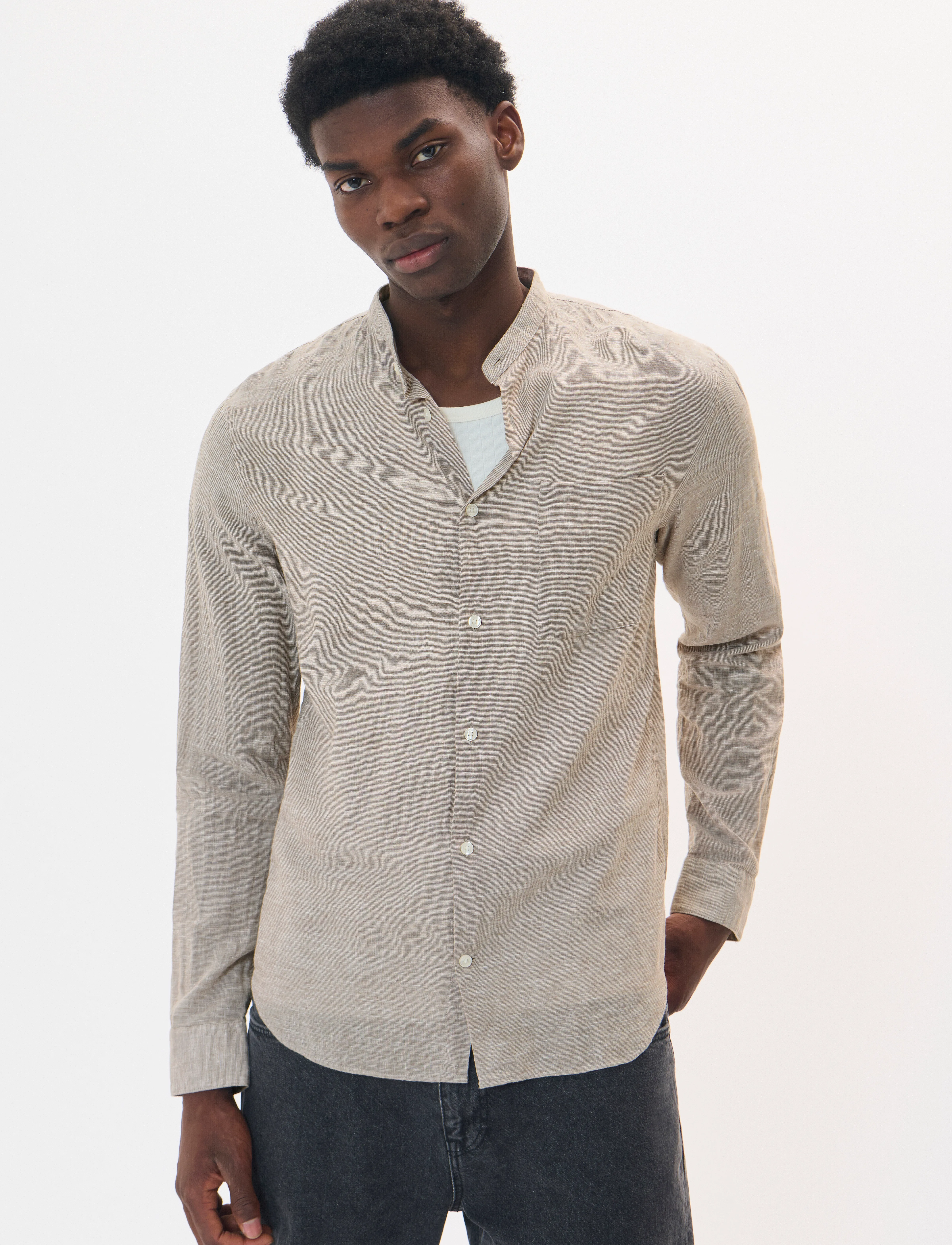 Matinique MAtrostol China 4 - Casual skjorter - WALNUT / beige