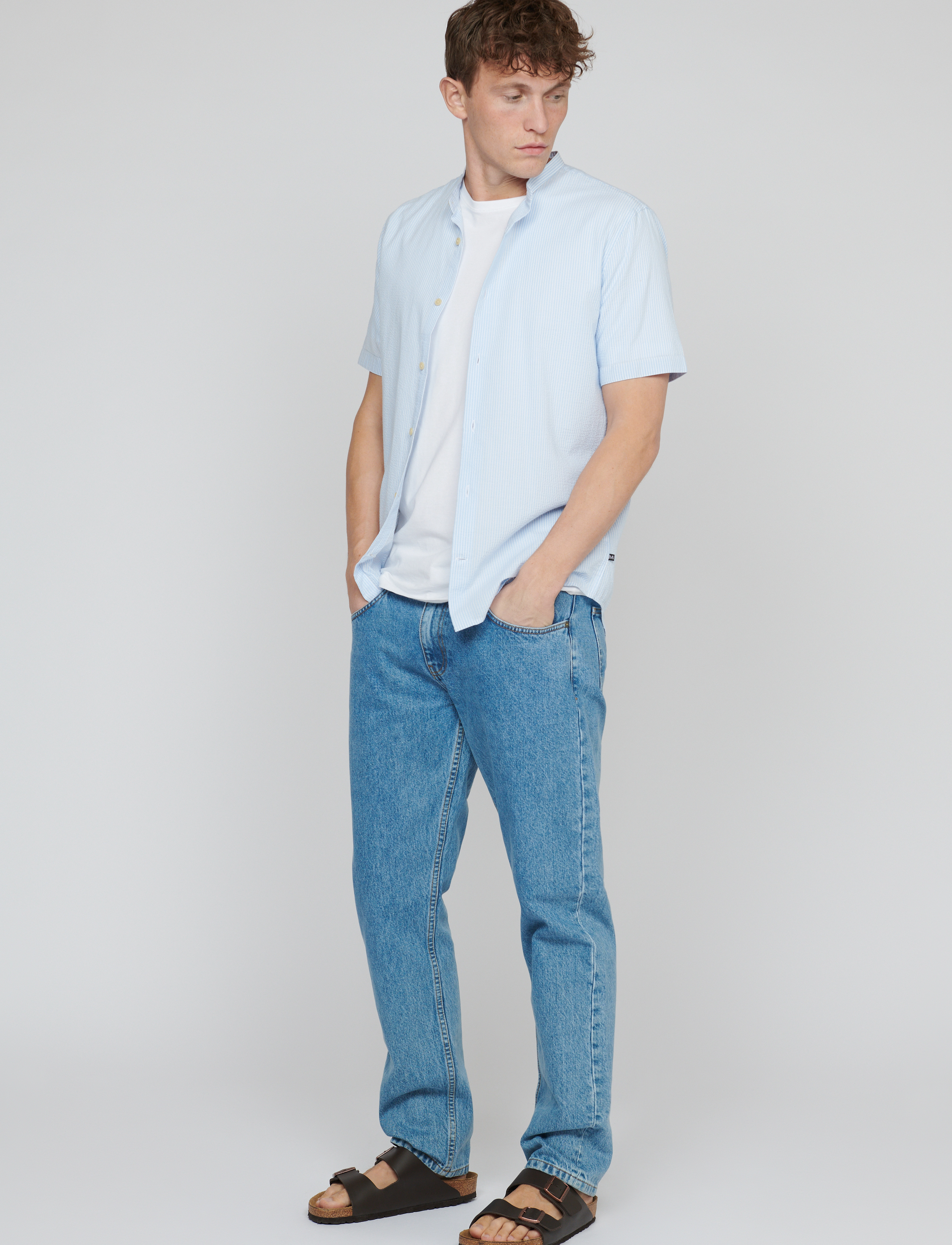 Matinique - MAtrostol China SS - kortærmede skjorter - chambray blue - 2
