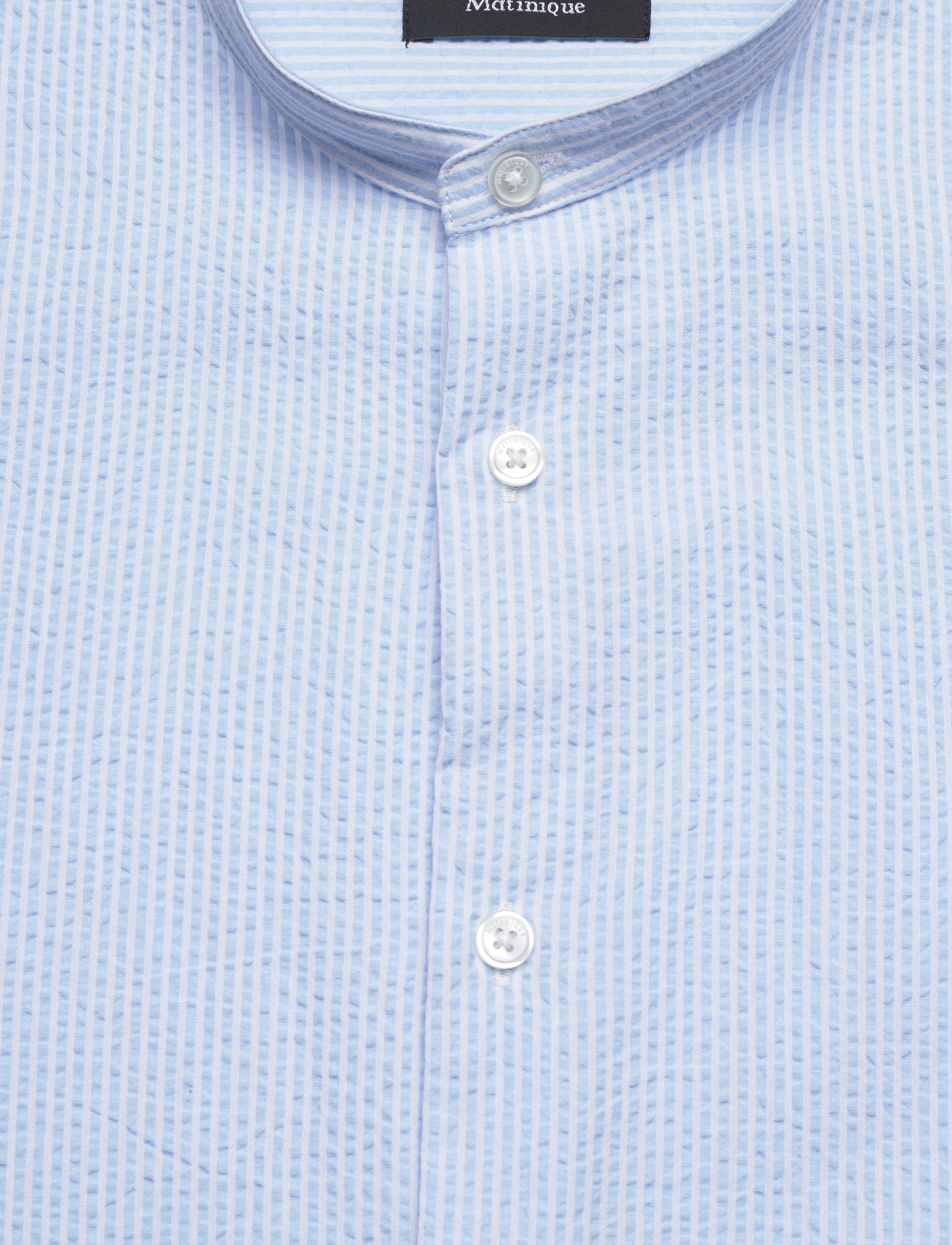 Matinique - MAtrostol China SS - kortærmede skjorter - chambray blue - 3