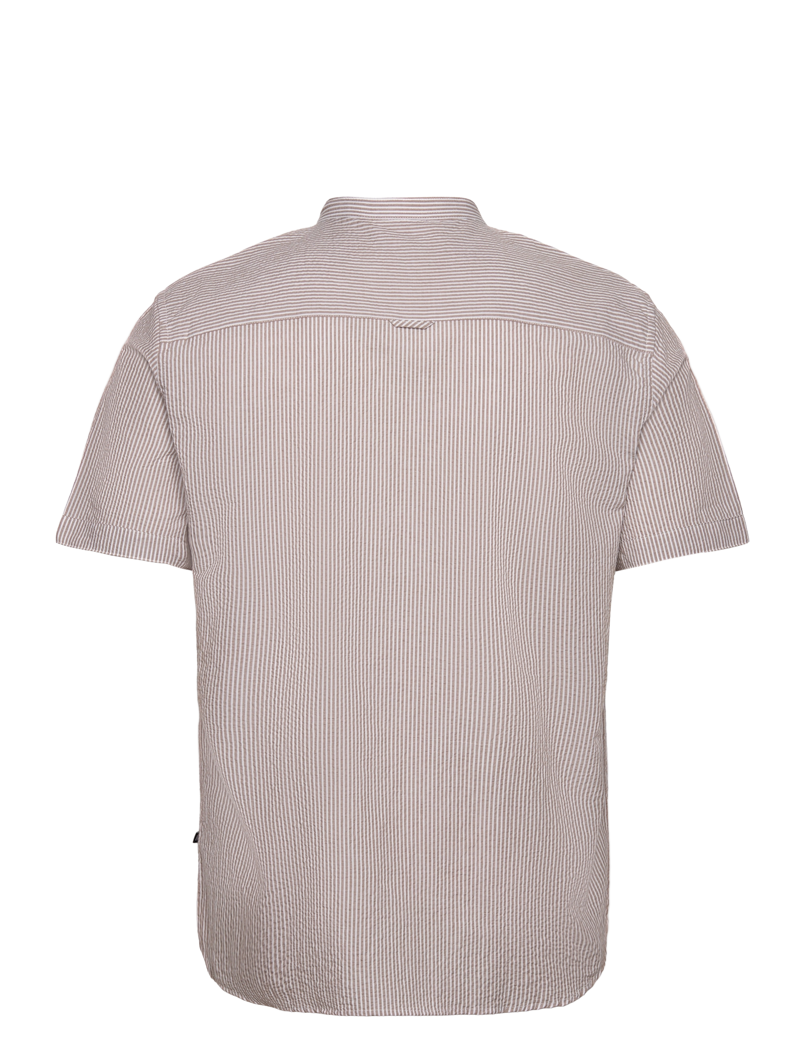 Matinique - MAtrostol China SS - striped shirts - walnut - 2
