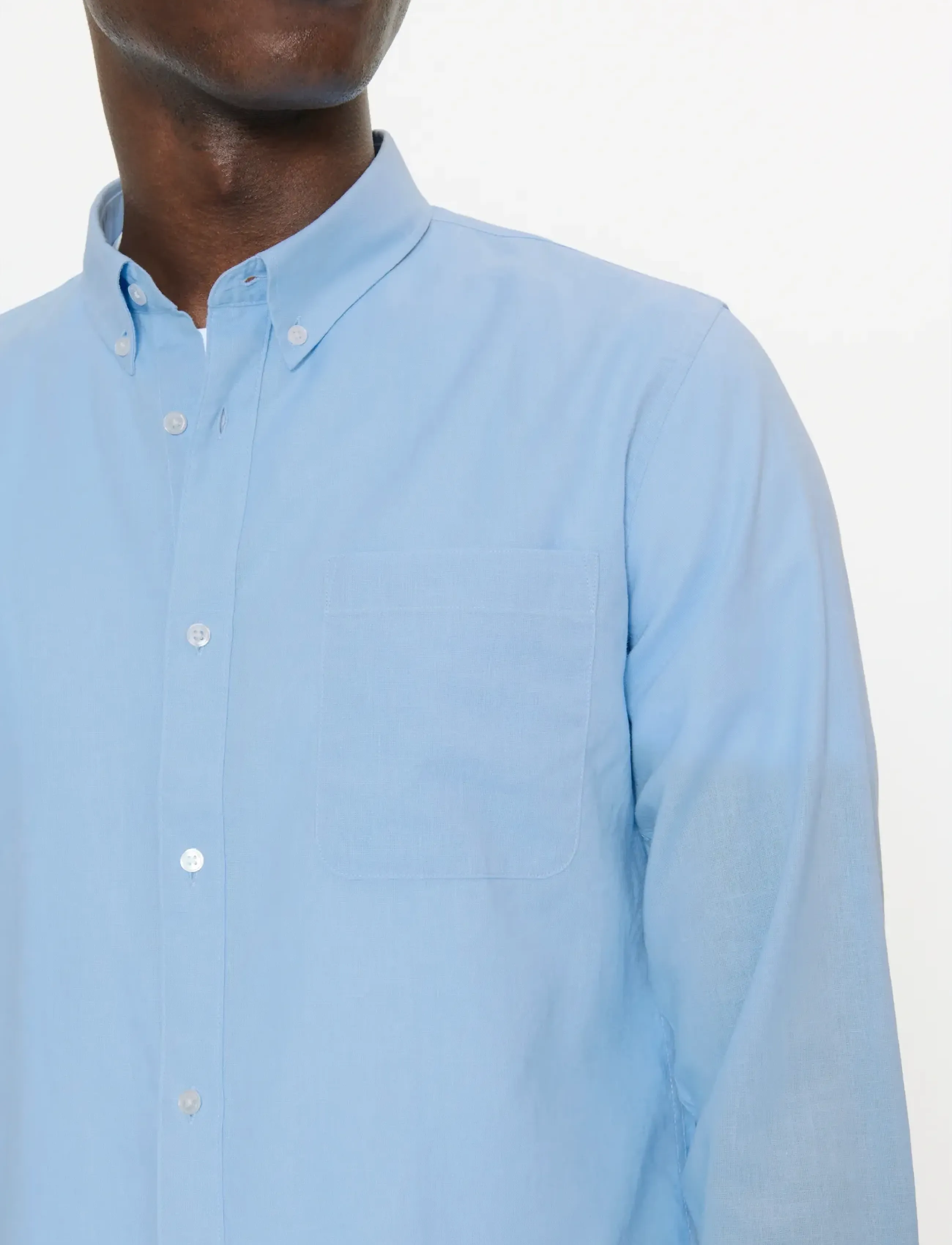 Matinique - MAtrostol BD - linen shirts - chambray blue - 5