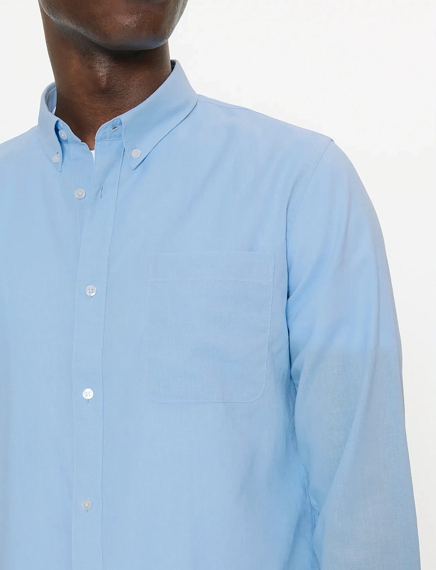 Matinique - MAtrostol BD - linen shirts - chambray blue - 5