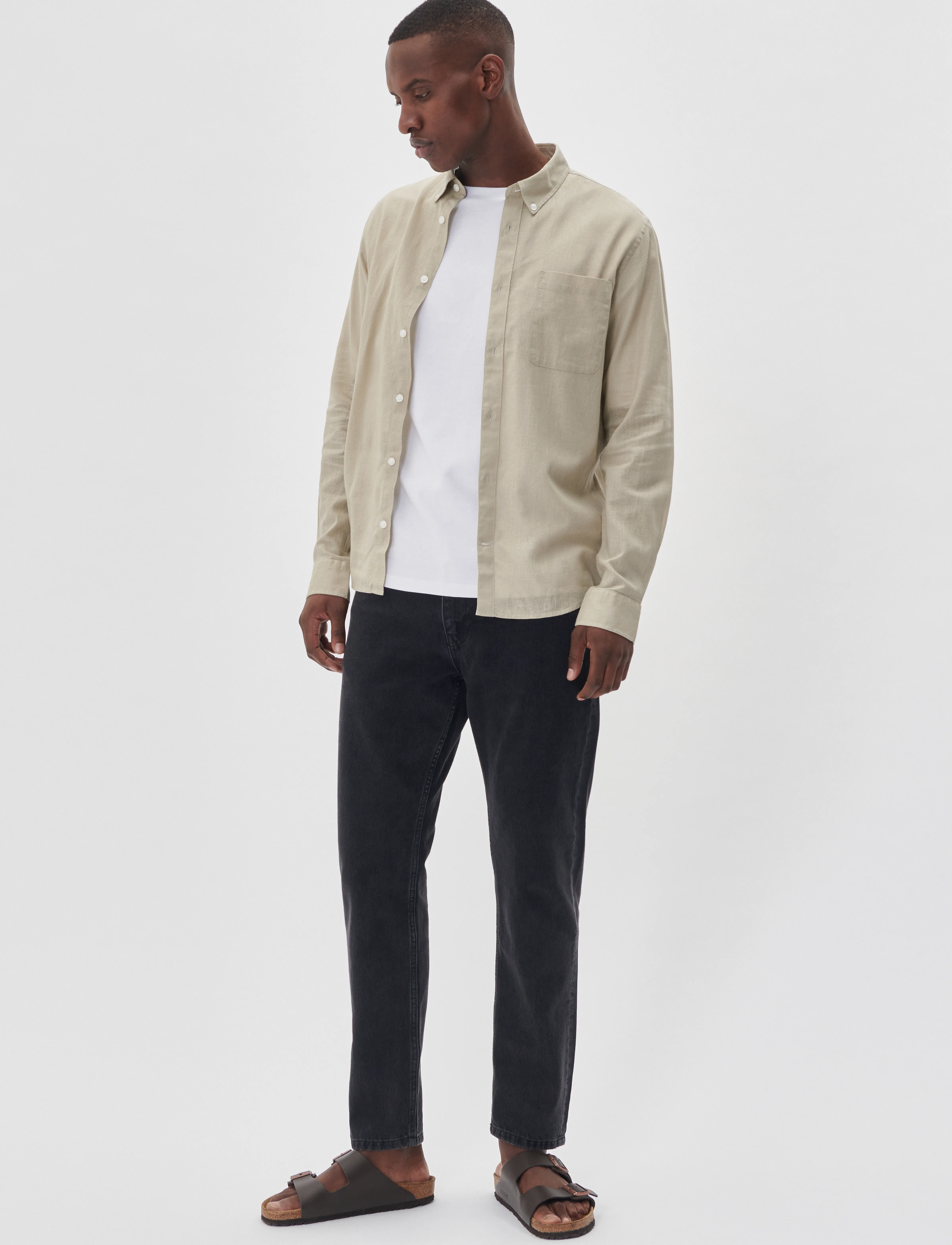 Matinique - MAtrostol BD - linen shirts - plaza taupe - 3