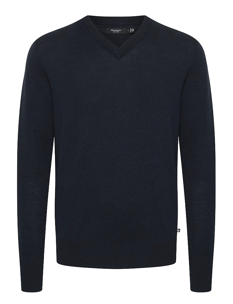 Matinique - MAviggo - pulls col v - dark navy melange - 1