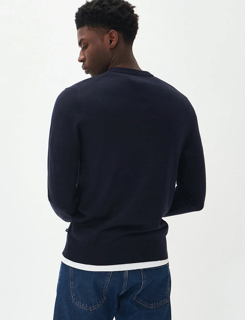 Matinique - MAviggo - pulls col v - dark navy melange - 4