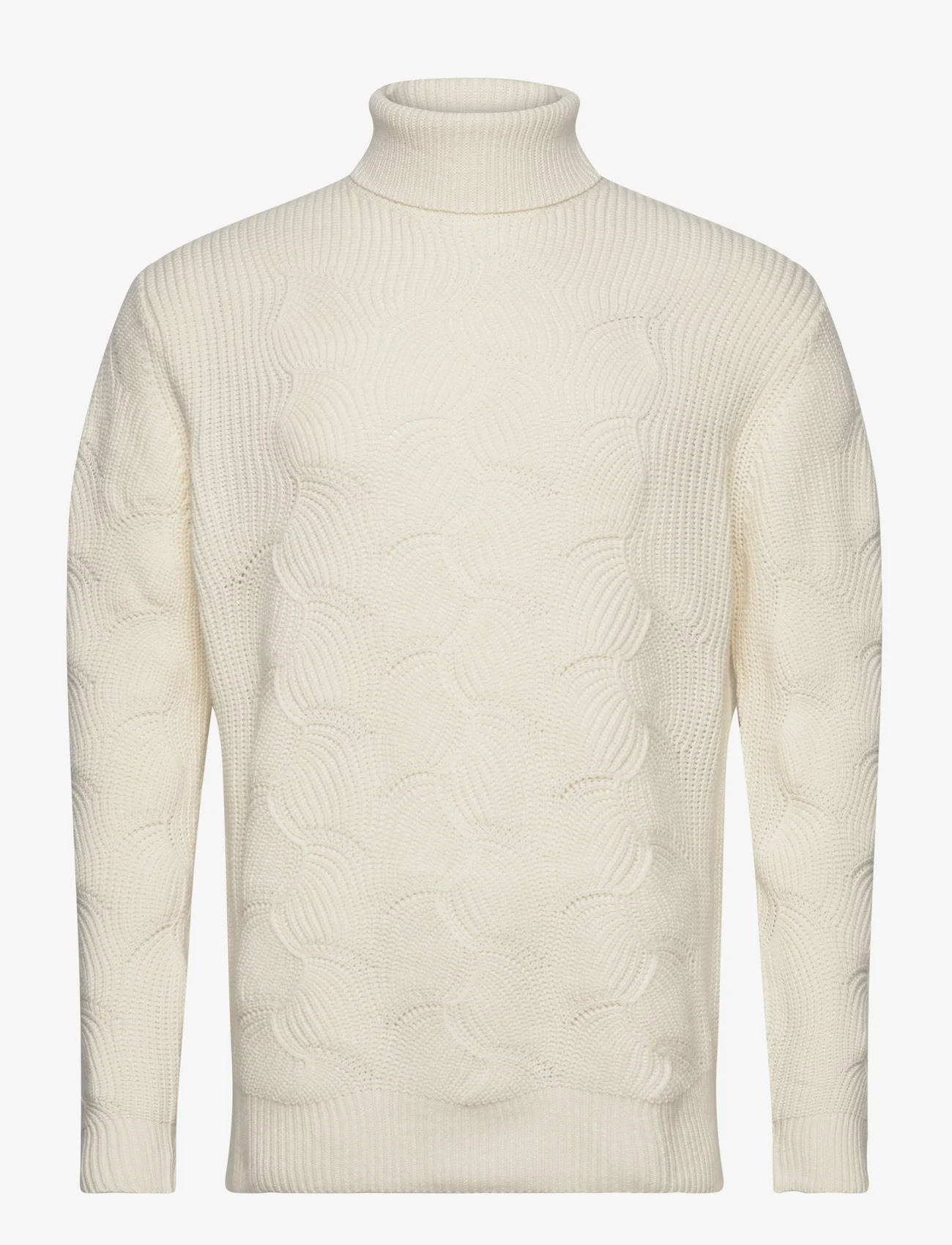 Matinique - MAroll pattern Heritage - megztiniai su aukšta apykakle - broken white - 0
