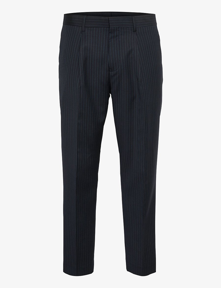 Matinique - MAweller Pleat Pant - Ülikonnapüksid - dark navy - 1
