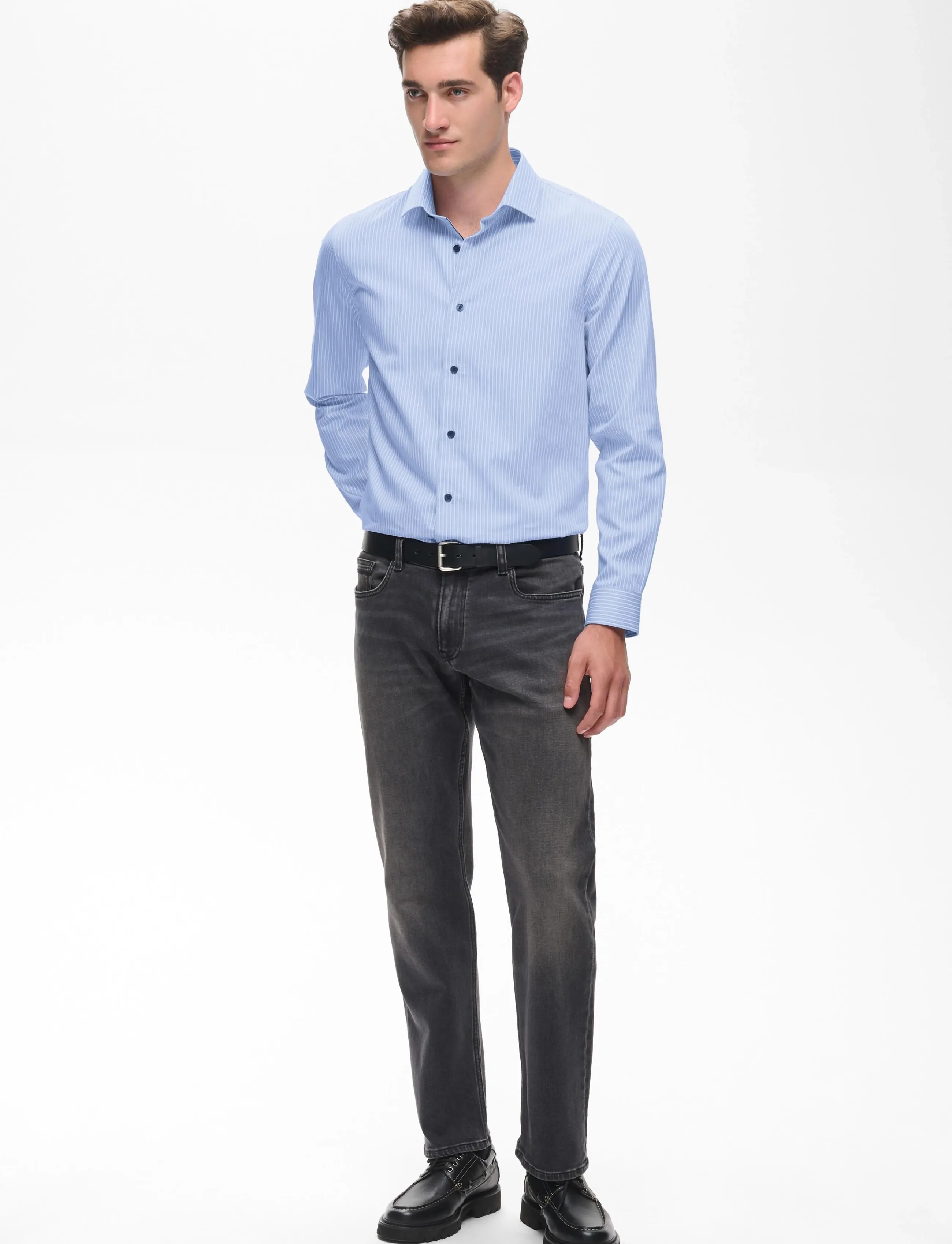 Matinique - MAtrostol BN - stribede skjorter - chambray blue - 2