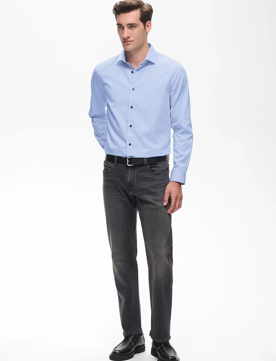 Matinique - MAtrostol BN - randiga skjortor - chambray blue - 2