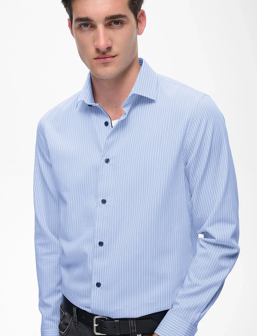 Matinique - MAtrostol BN - randiga skjortor - chambray blue - 5