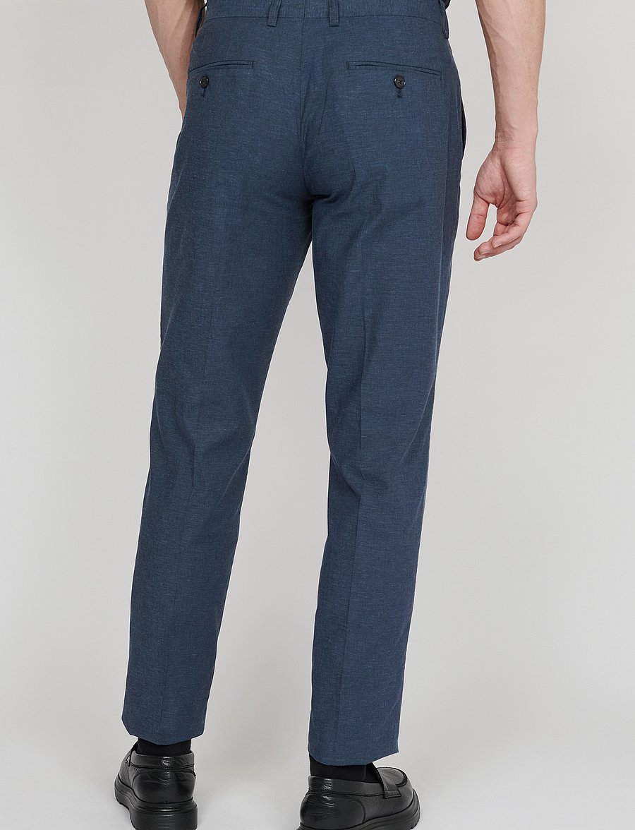 Matinique - MAlas - lininės kostiuminės kelnės - dark navy - 5
