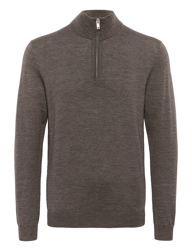 Matinique - MAmason SZ - pullover mit halbem reißverschluss - brown soil melange - 1