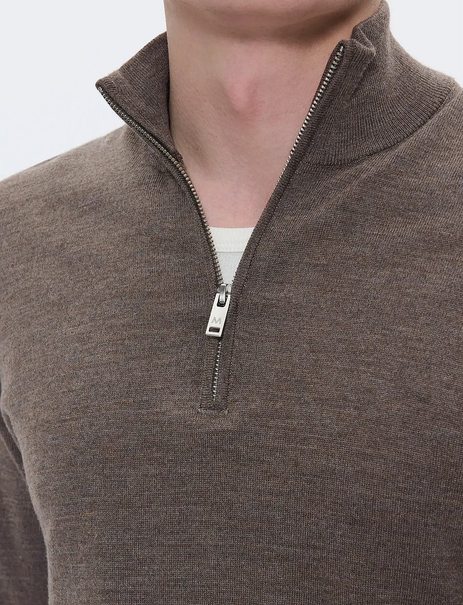 Matinique - MAmason SZ - truien met halve rits - brown soil melange - 5
