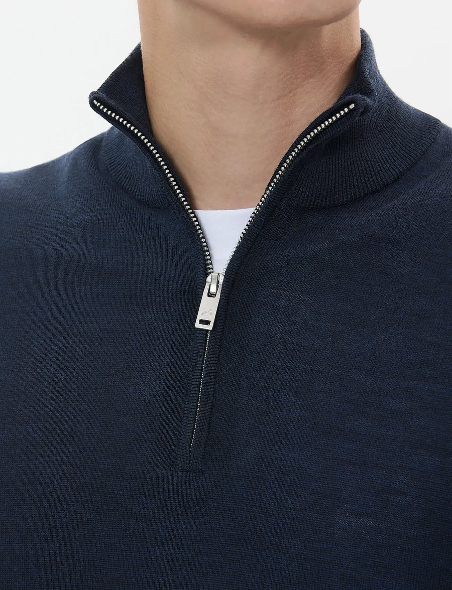 Matinique - MAmason SZ - puolivetoketjulliset neuleet - dark navy melange - 5
