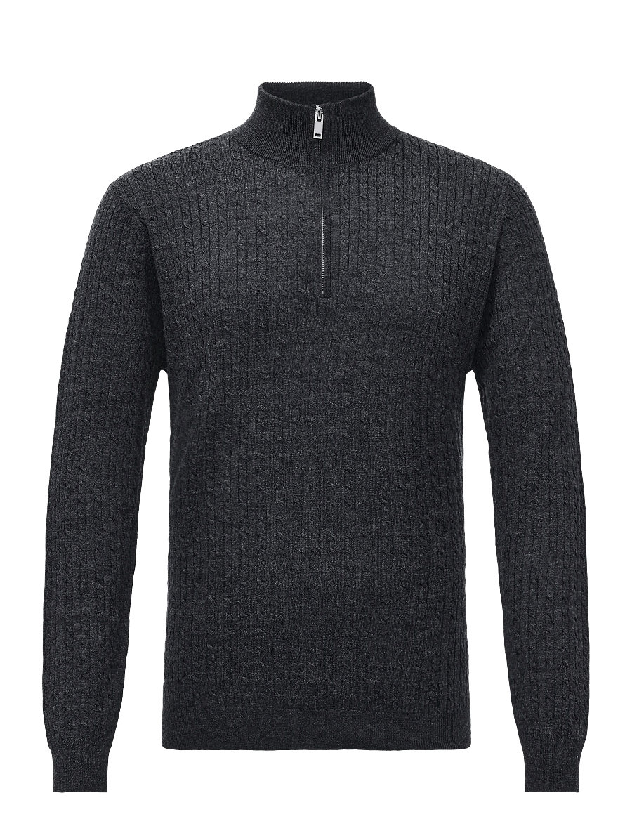 Matinique - MAmason SZ cabel - half zip-tröjor - dark grey melange - 1