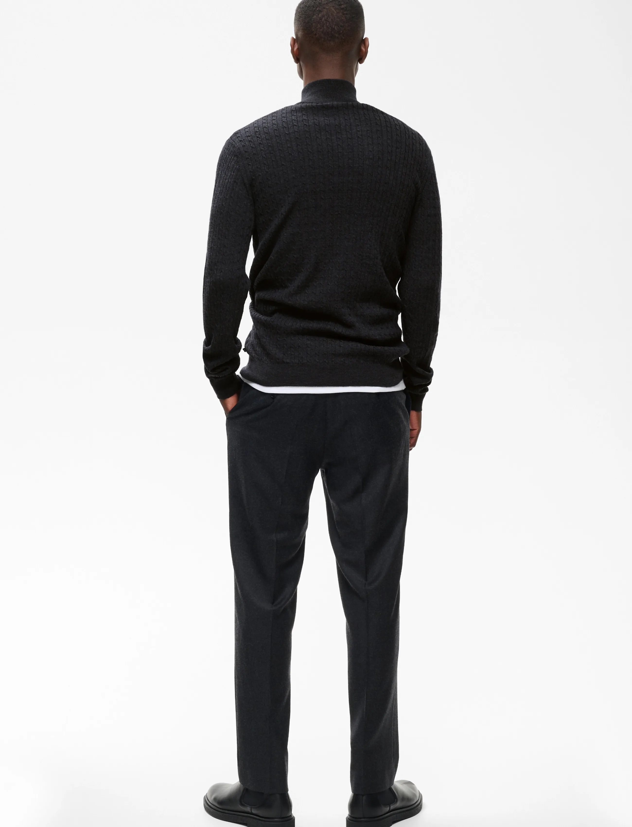 Matinique - MAmason SZ cabel - half zip-tröjor - dark grey melange - 3