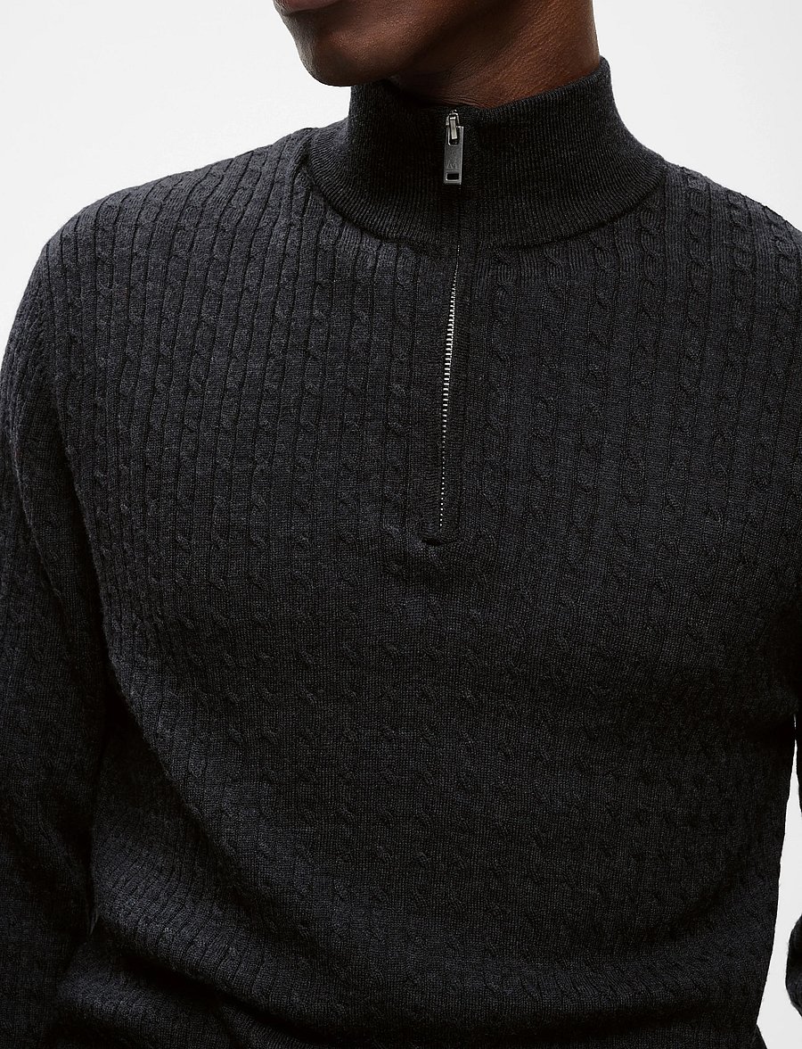 Matinique - MAmason SZ cabel - half zip-tröjor - dark grey melange - 4