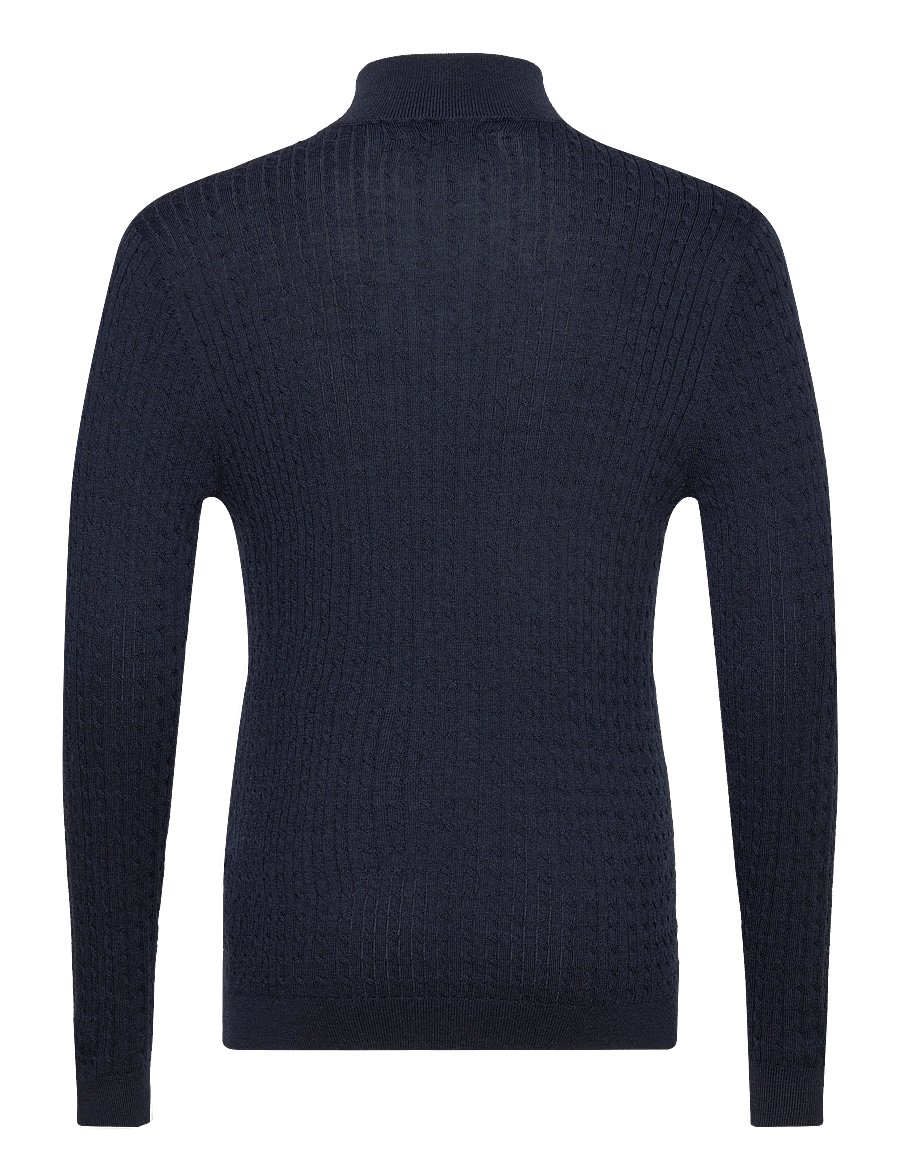 Matinique - MAmason SZ cabel - pullover mit halbem reißverschluss - dark navy melange - 2