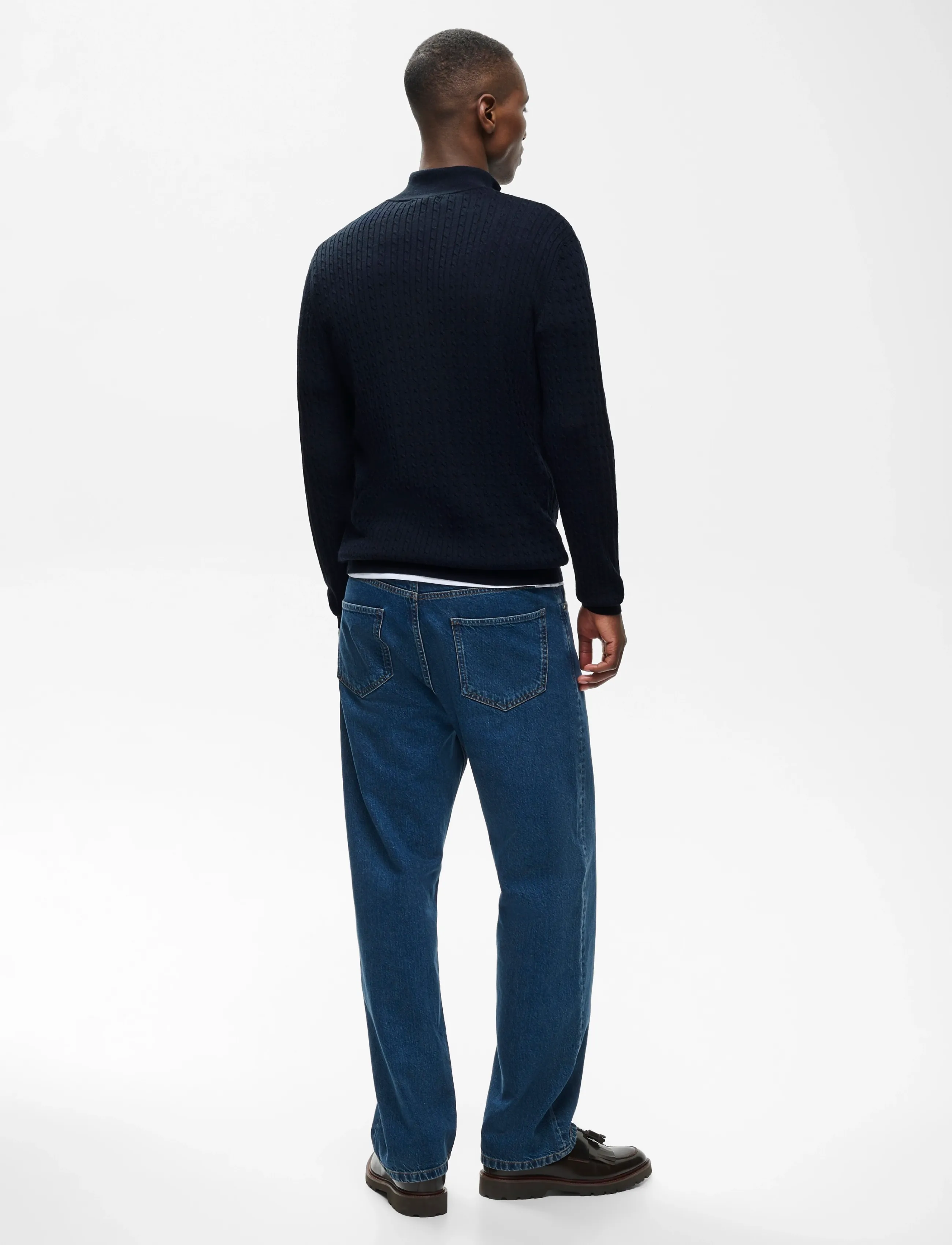 Matinique - MAmason SZ cabel - poolpika lukuga džemprid - dark navy melange - 4